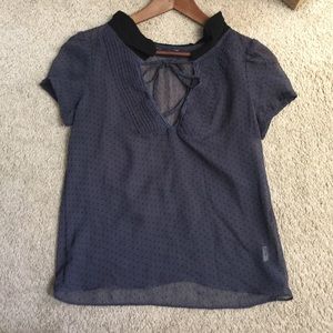 AEO POLKA DOT SHEER TOP