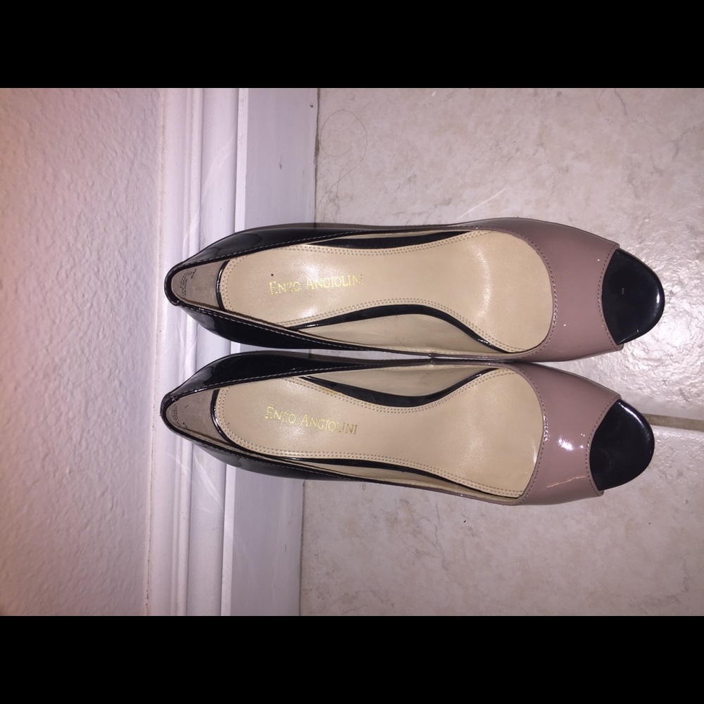 Enzo Angiolini Black Blush Ombré Heels