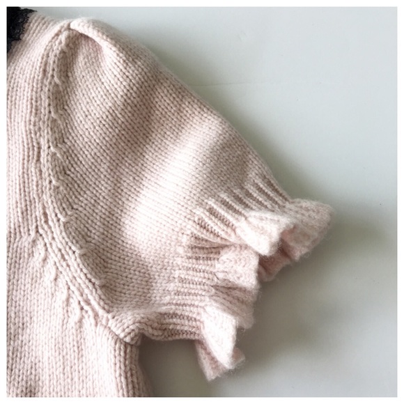 Oscar de la Renta Light Pink Cashmere Bow Sweater - Picture 7 of 7
