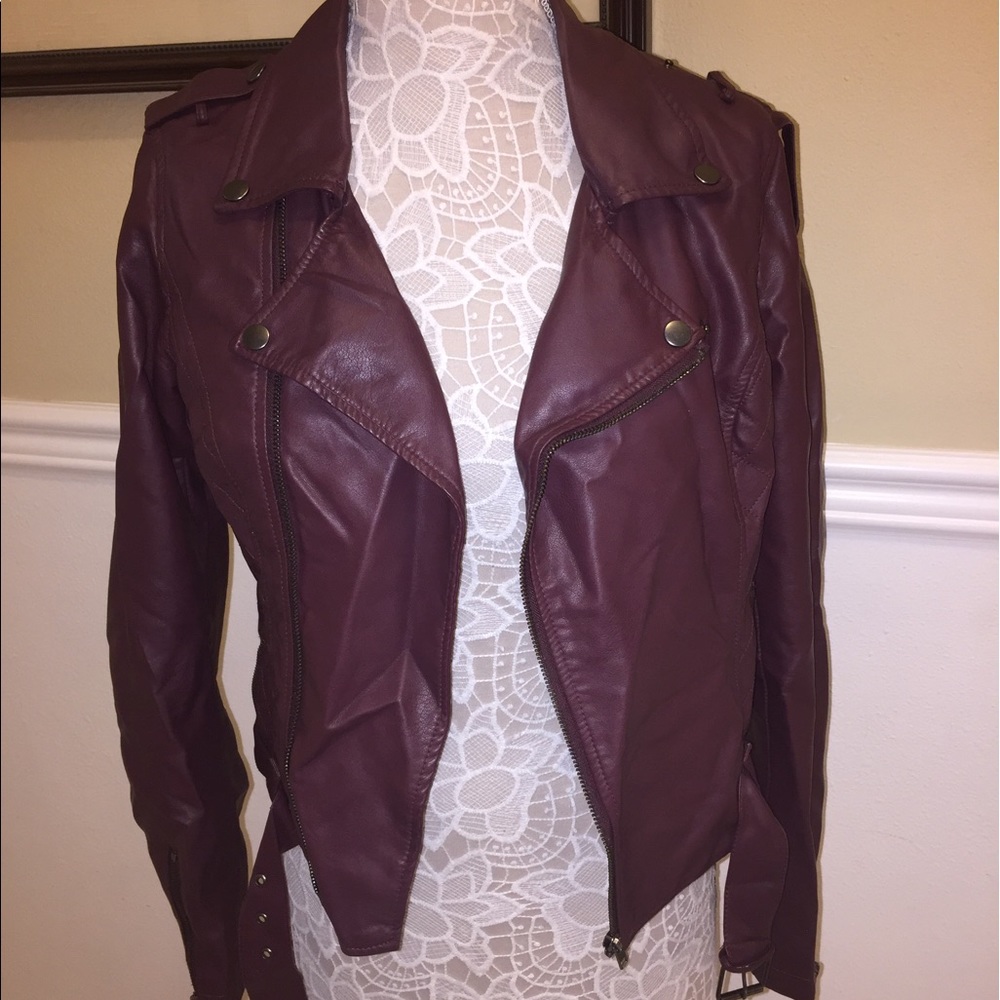 Bar III Leather Jacket