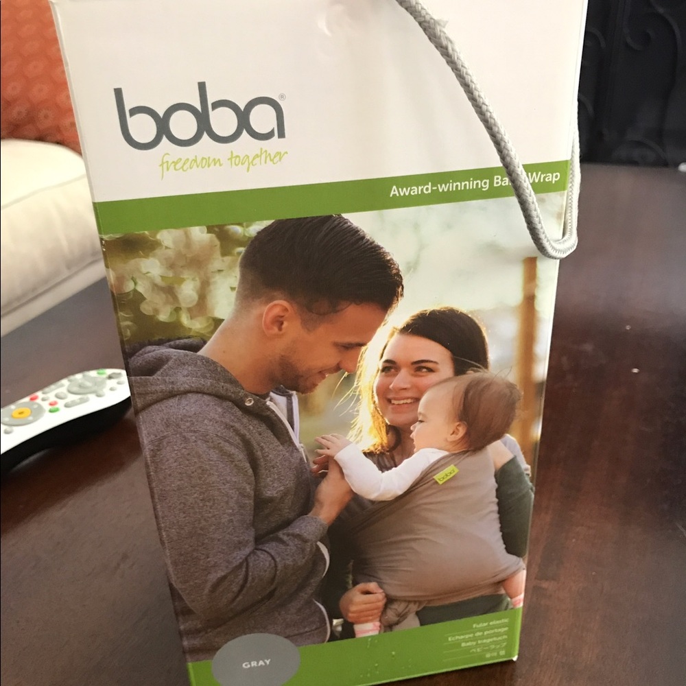 Gray boba baby sling