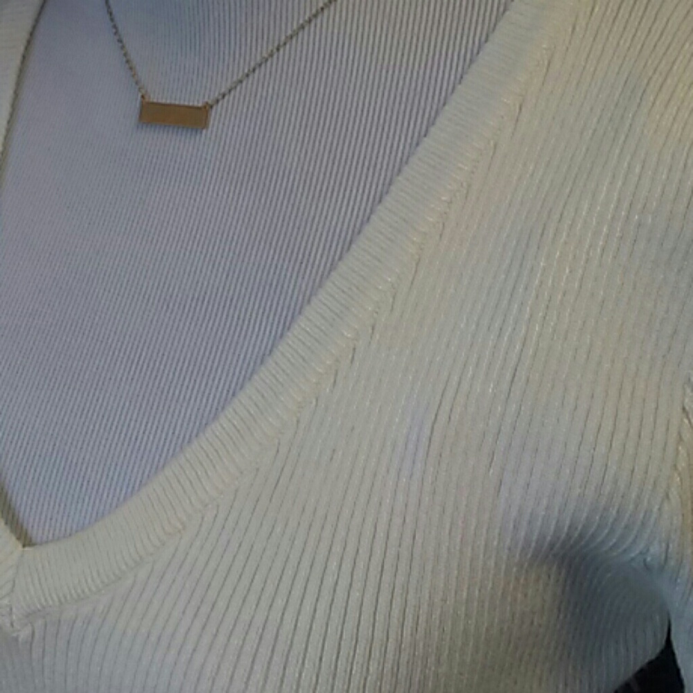 SOLD NWT Ivory Ribbed Sweater Dress - Picture 5 of 5