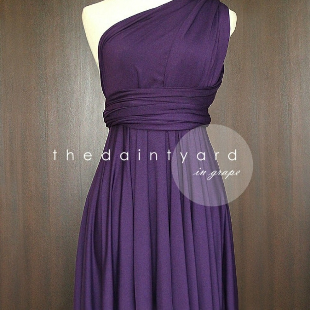 Eggplant and Light Purple Convertible Dress