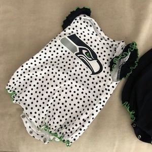 Seahawks Baby Girl Onesies