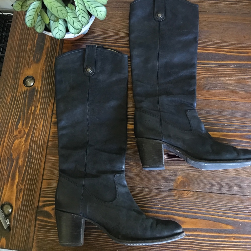 Frye Black Leather Boots