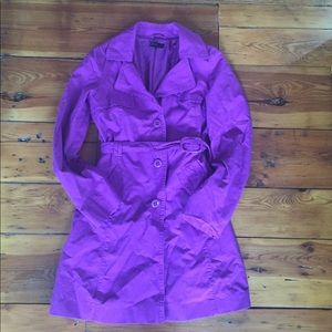 The cutest purple trench coat!
