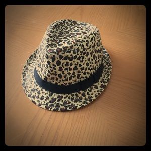 Children's cheetah print fedora