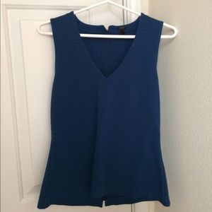 J. Crew form-fitting blue v-neck
