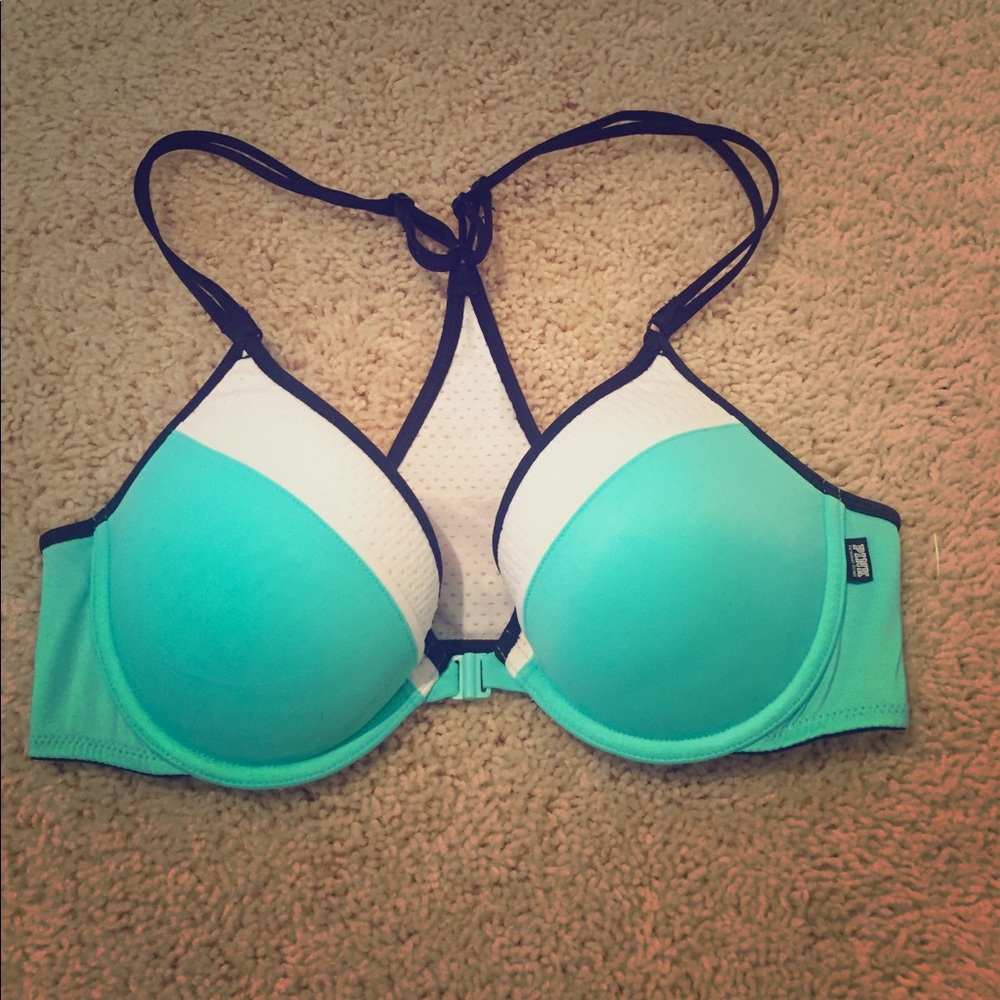 PINK push-up crossed bra