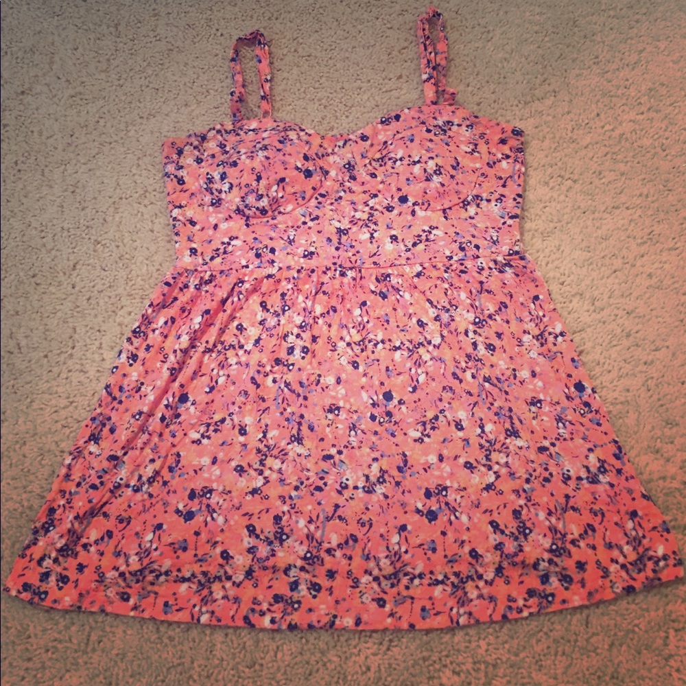 Pink floral tank top