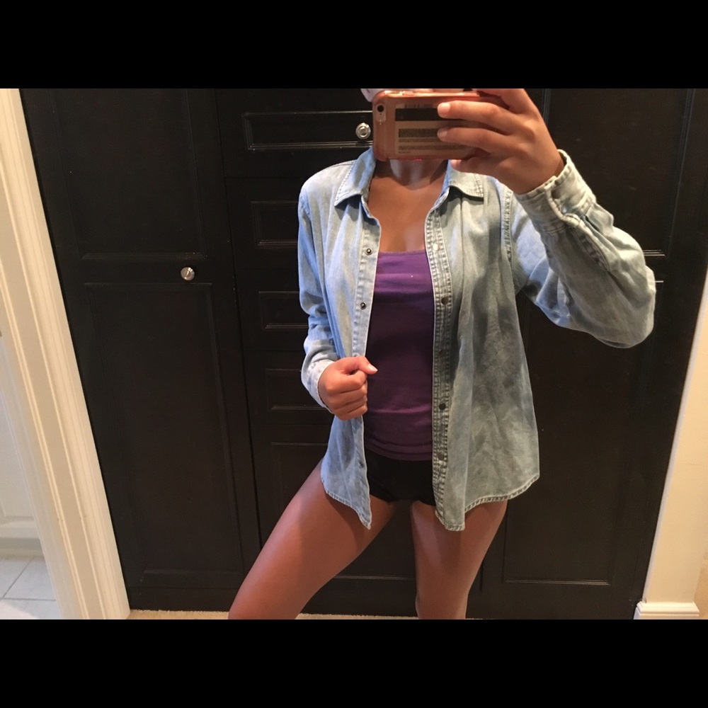 Denim flannel