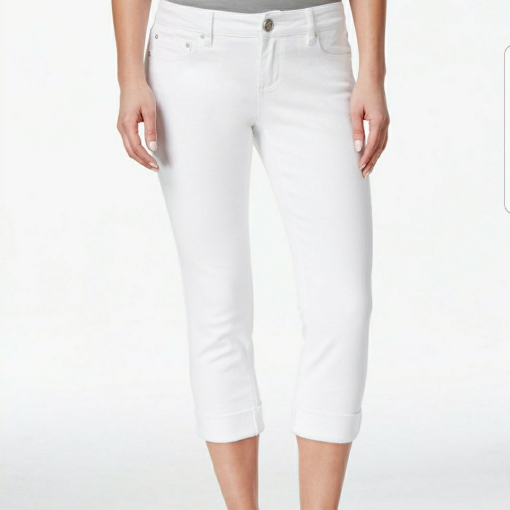 Indigo Rein White Denim Capris/ Cropped Jeans Sz15