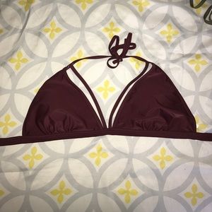 Maroon bathing suit