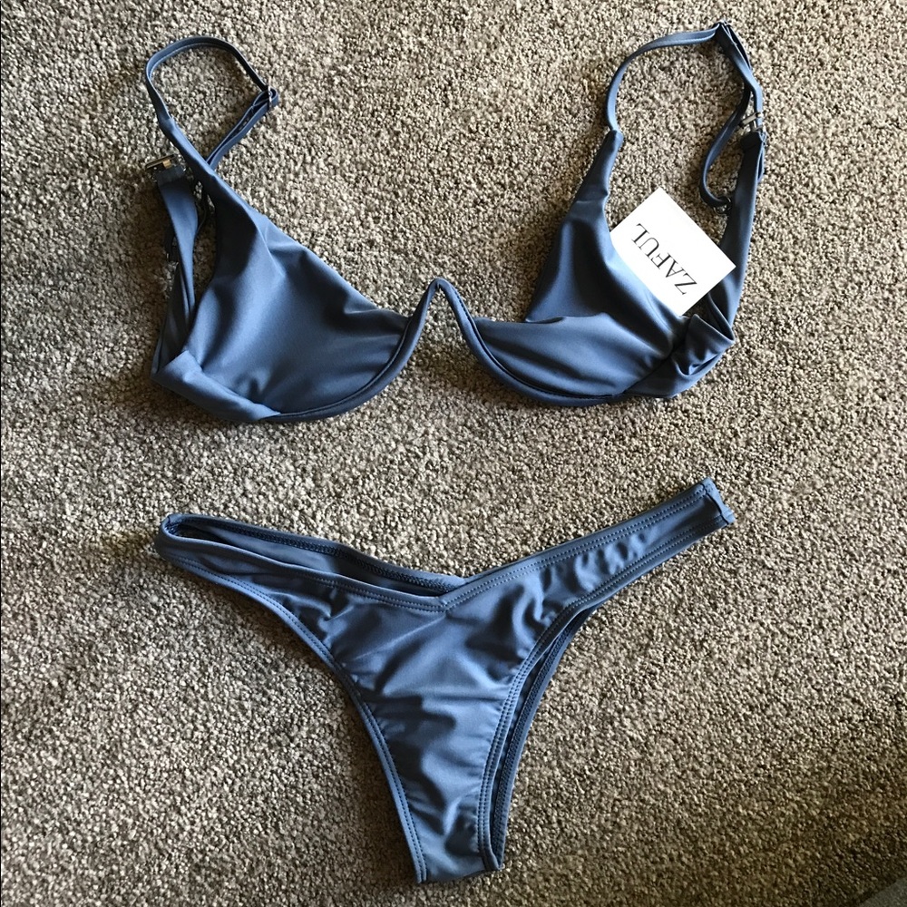 Blue gray Swimsuit, BRAND NEW, so cute