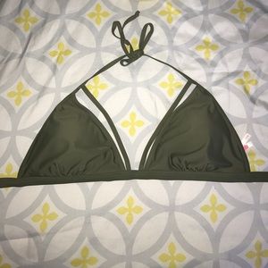 olive green bikini top