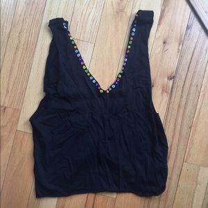 NWT LF Emma & Sam Festival beaded crop top S