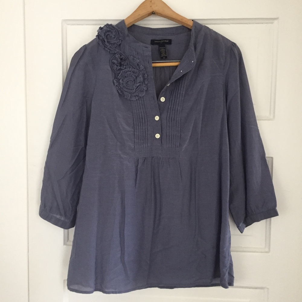 Banana Republic Silk Blend 3/4 Sleeve Top