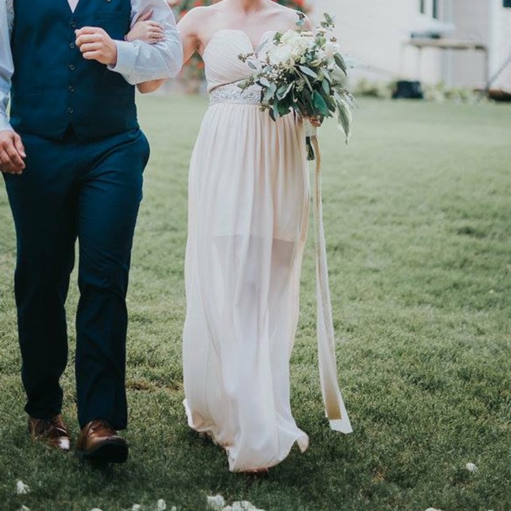 Blush pink bridesmaid dress
