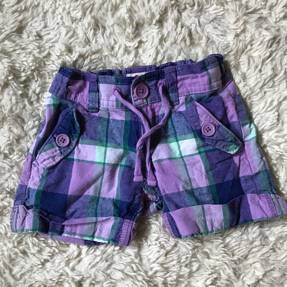Purple Plaid Shorts