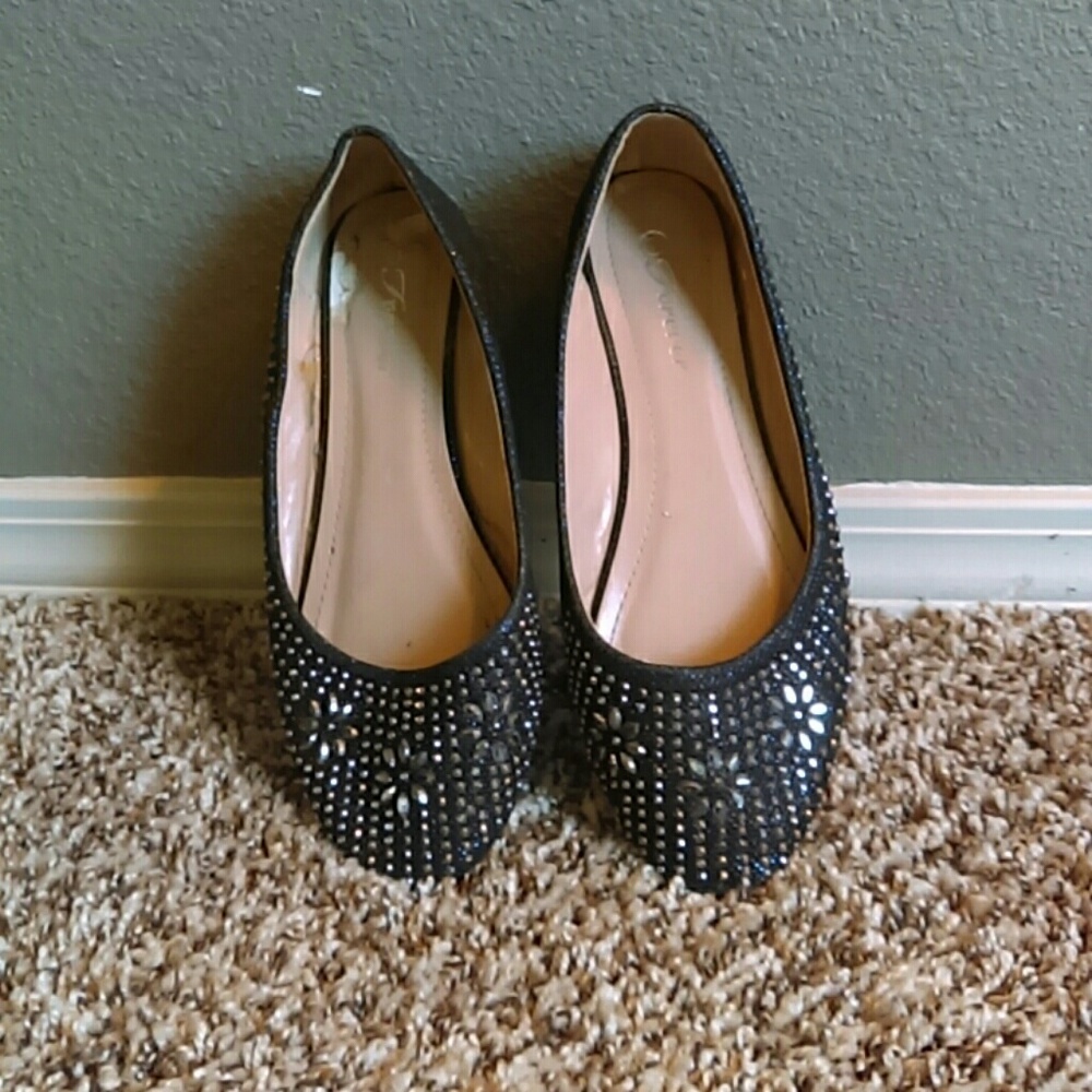 Sparkly Rhinestone Ballet Flats
