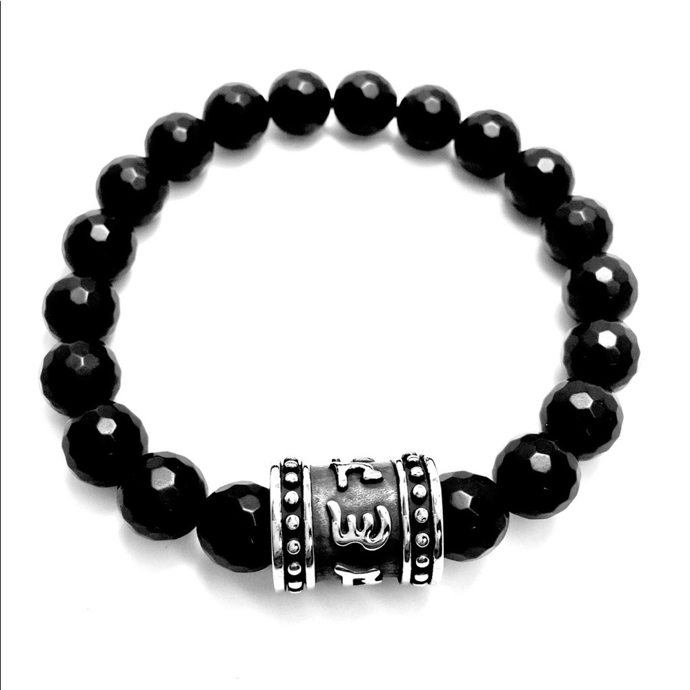Tibetan Black Yoga Intention Men Bracelet
