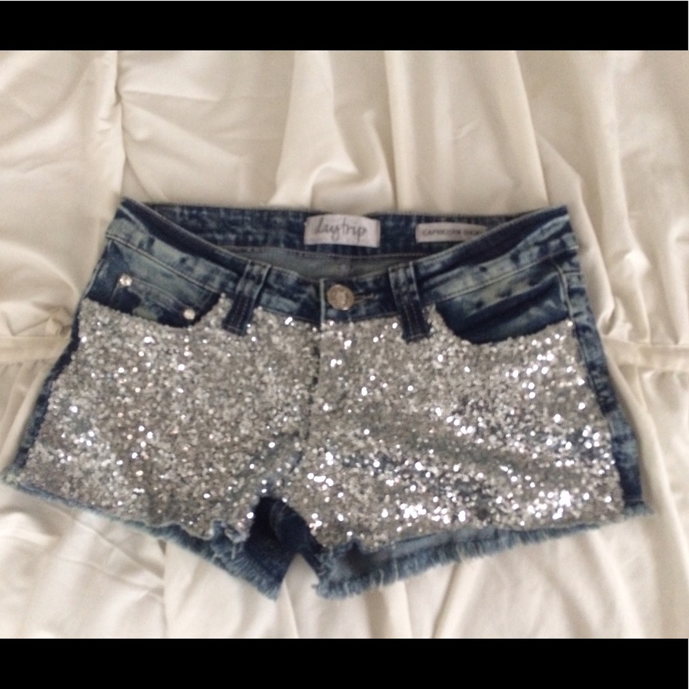 Daytrip Capricorn sequin shorts