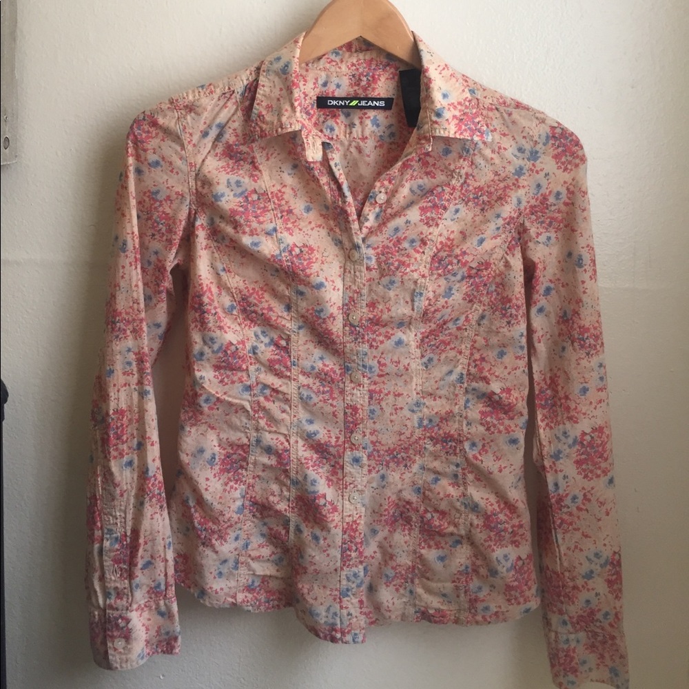 DKNY JEANS floral blouse