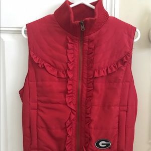 University of Georgia ruffled vest