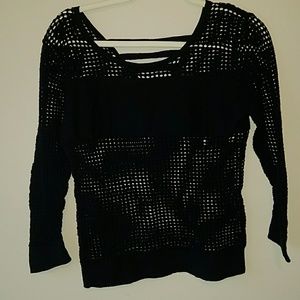 Black heavy fishnet Long Sleeved