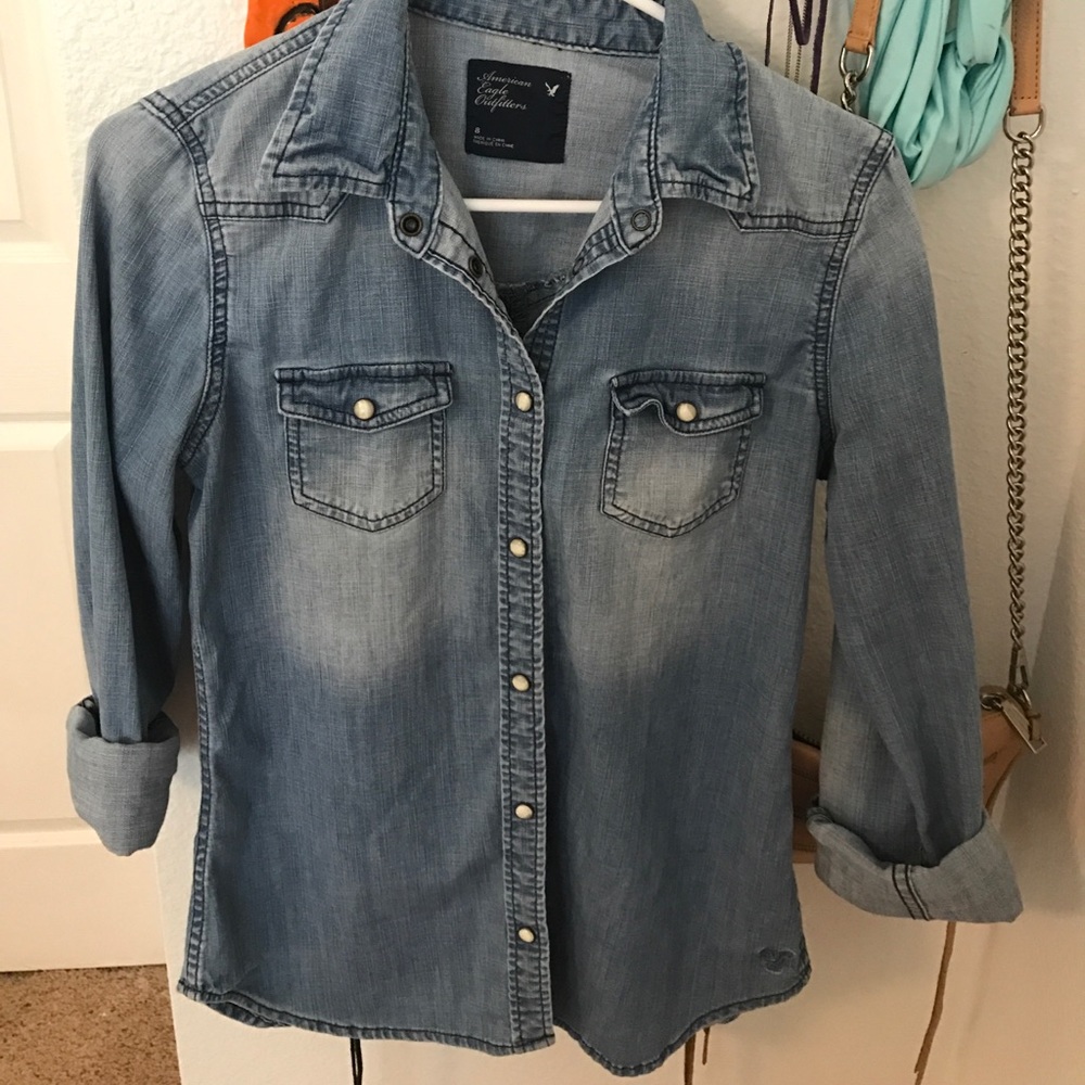Denim button-up!!!