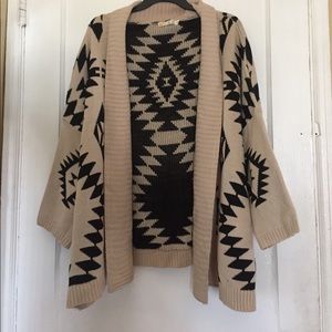 Tribal print cardigan
