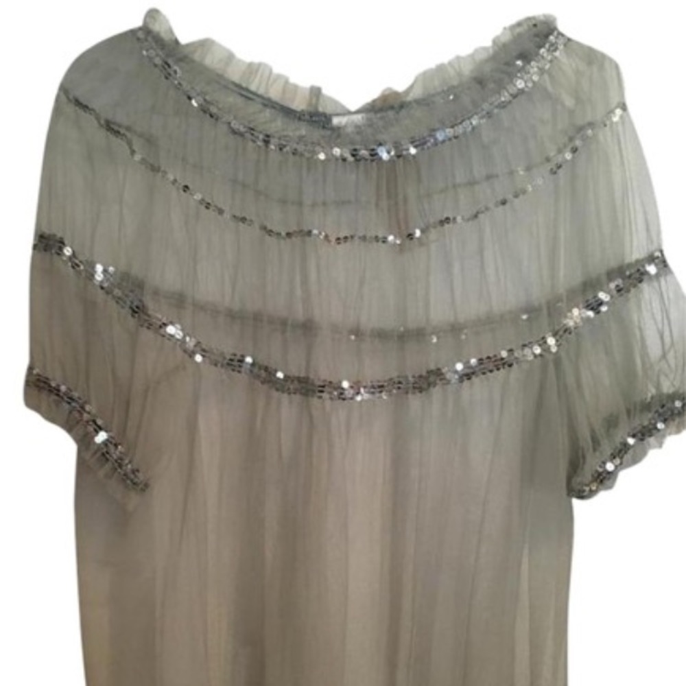 Chan Luu Sheer Short Sleeve Top NWT!