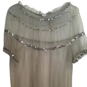 Chan Luu Sheer Short Sleeve Top NWT!