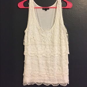 White lace tank top