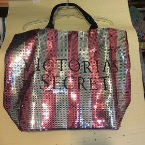 Victoria's Secret sequins tote bag