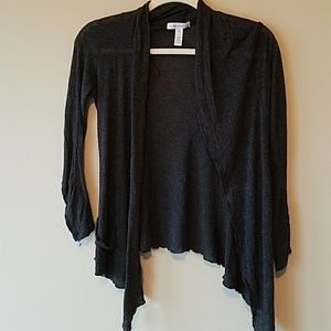 Dark grey long sleeved cardigan