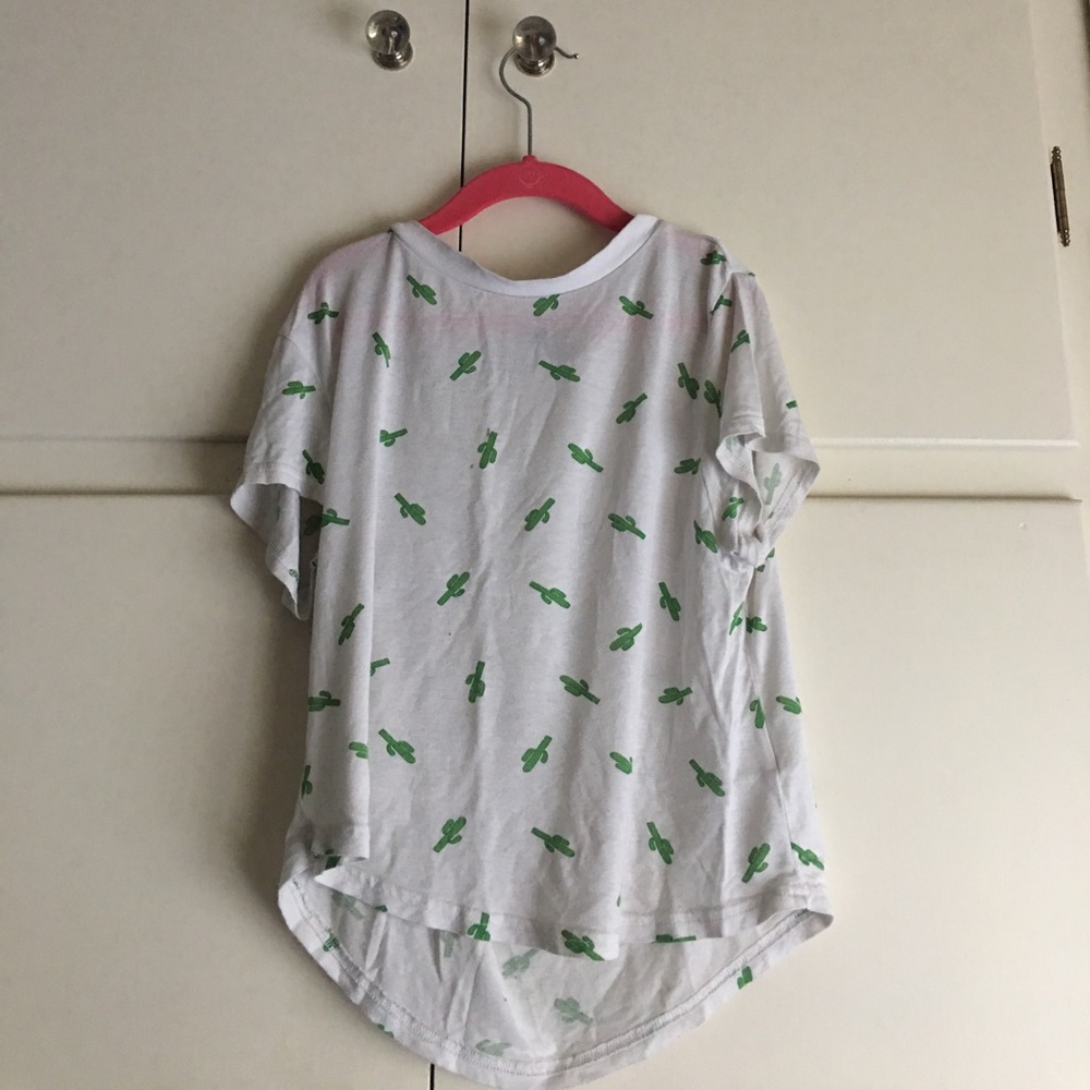 White cactus tee