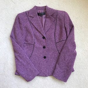 Tweed, purple blend suit jacket.