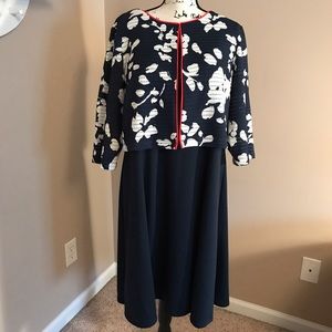 A-line Dress & Crop Jacket Set