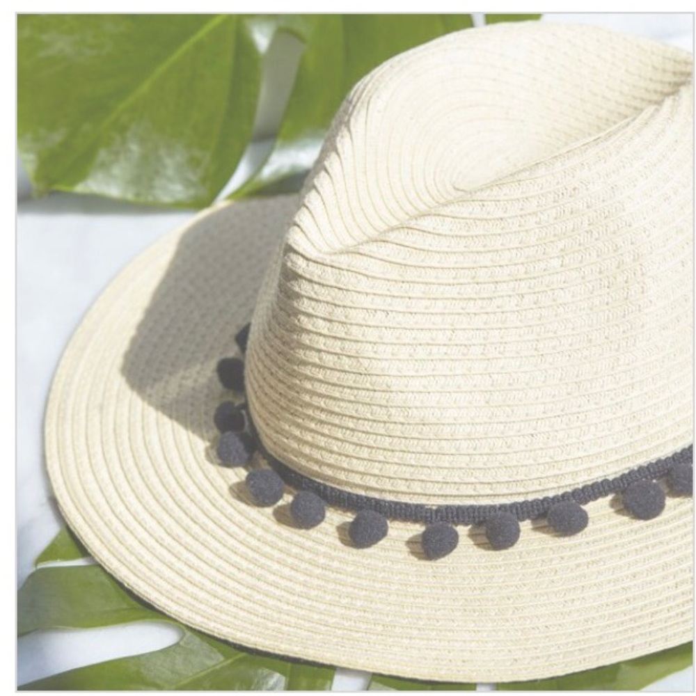 NWT Sole Society Pom Panama Hat One Size