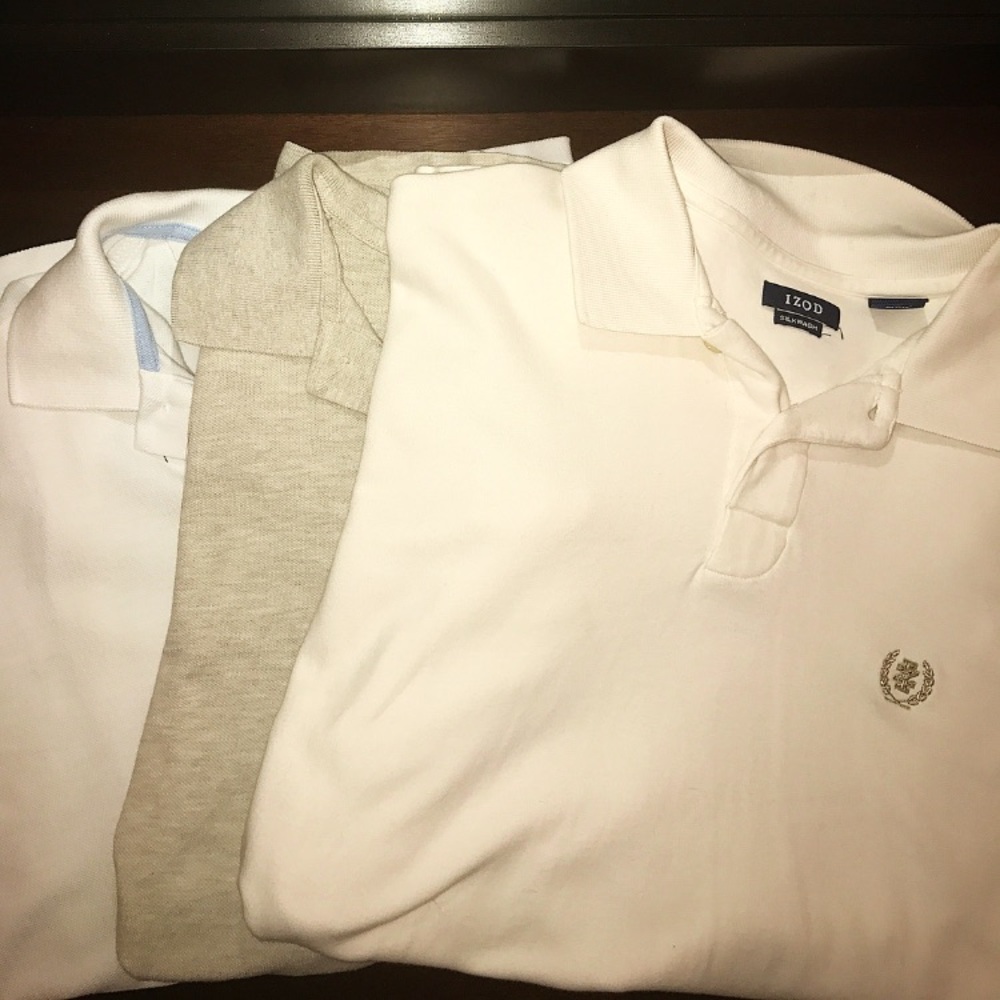 Bundle of 3 IZOD Collar Men's Shirts.