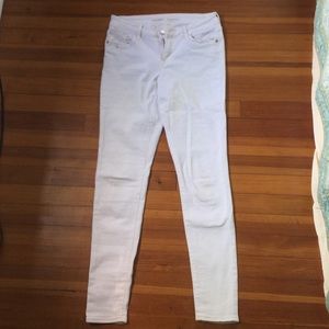 Rockstar Mid-Rise White Jeans