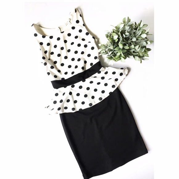 Charlotte Russe Dresses & Skirts - 🍑SALE Charlotte Russe Polka Dot Peplum Dress