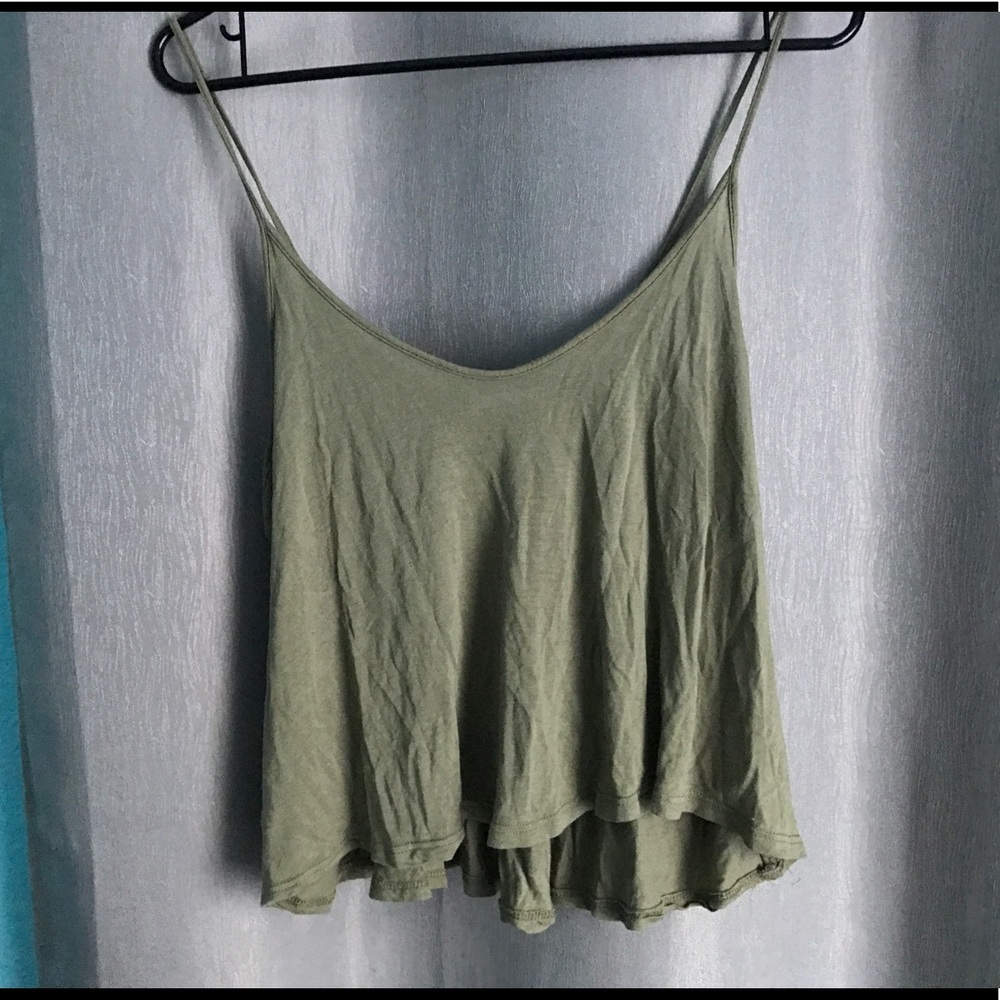 Army green tank top