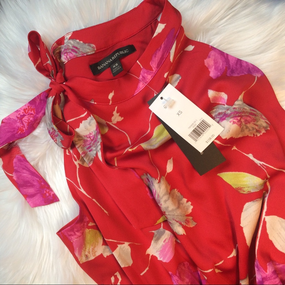 {Banana Republic} Floral Halter Maxi Dress