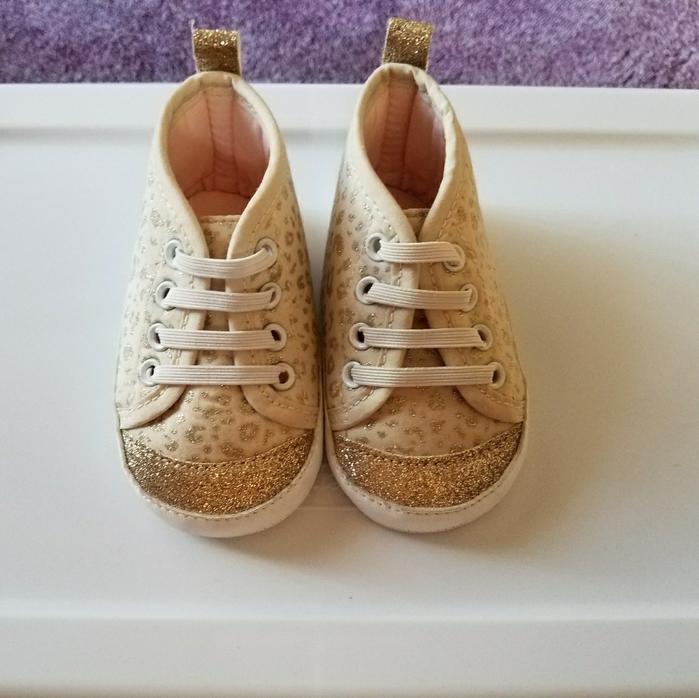 Baby Girl High Top Crib Sneakers