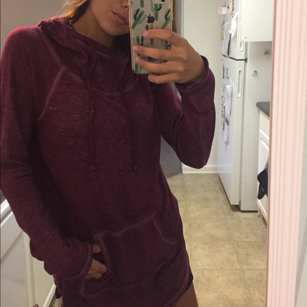 light burgundy hoodie
