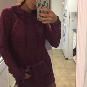 light burgundy hoodie