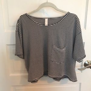 American Apparel striped cropped shirt