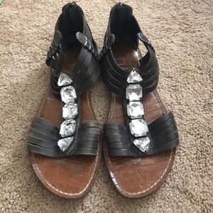 Sam Edelman Leather Gladiators w/rhinestones